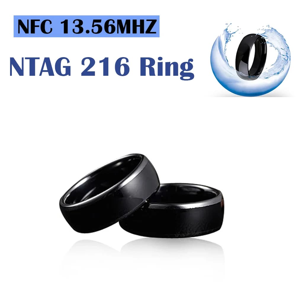 Ntag216 Smart Ring 13.56Mhz chiave intercambiabile NFC Token intercambiabile 888 byte URL Link Game biglietto da visita distintivo riscrivibile
