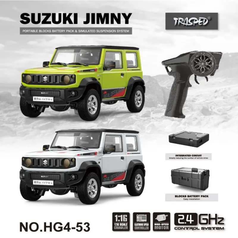 HG 1/16 Suzuki Jimny HG4-53 Simulation model Lights Horn Rc Auto Full Scale Offroad Climbing RC Car No. HG4-53