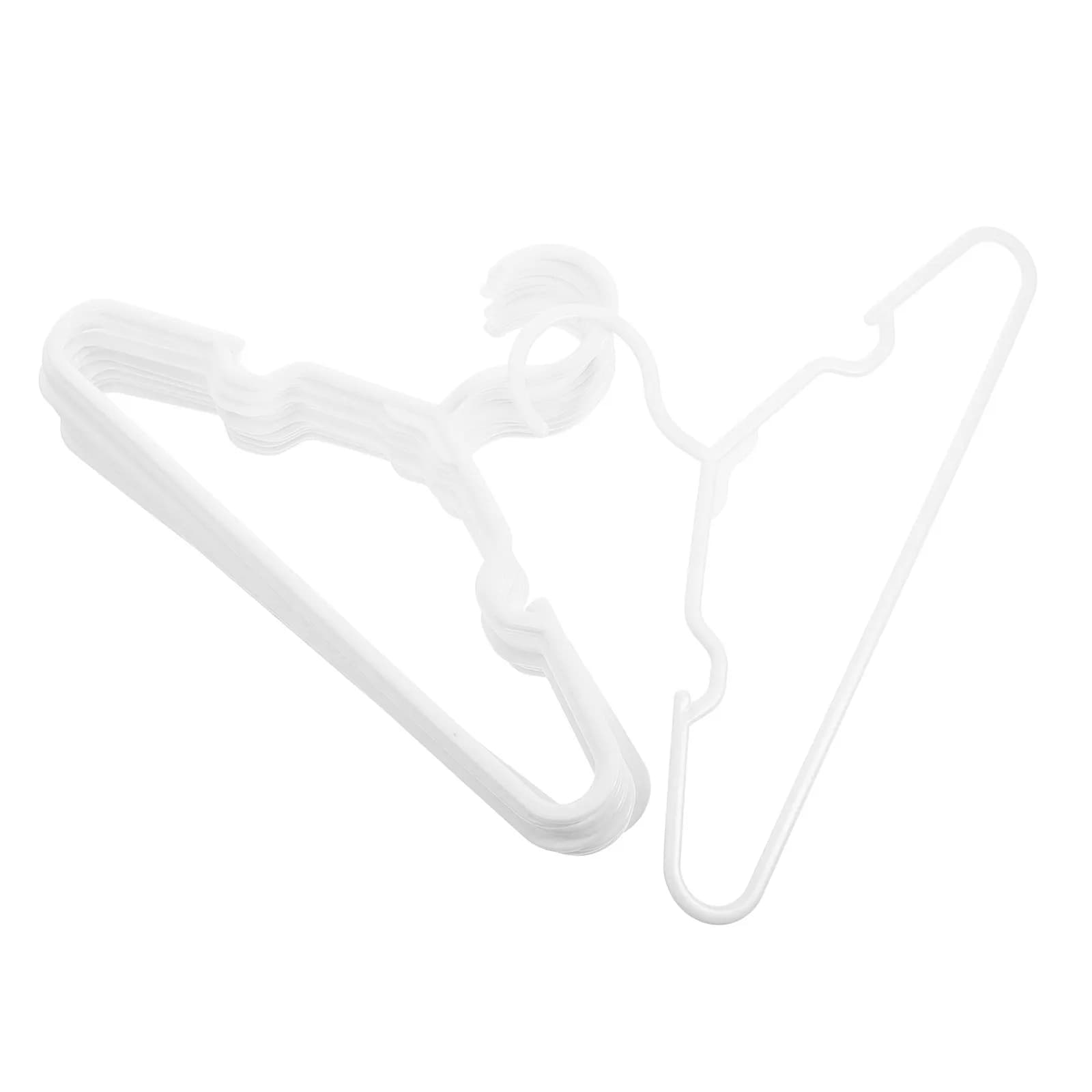 50 Pezzi Appendiabiti in Plastica Bianca Antiscivolo per Vestiti, Design Senza Tracce, Previene la Deformazione, per Armadio, Balcone, Lavanderia