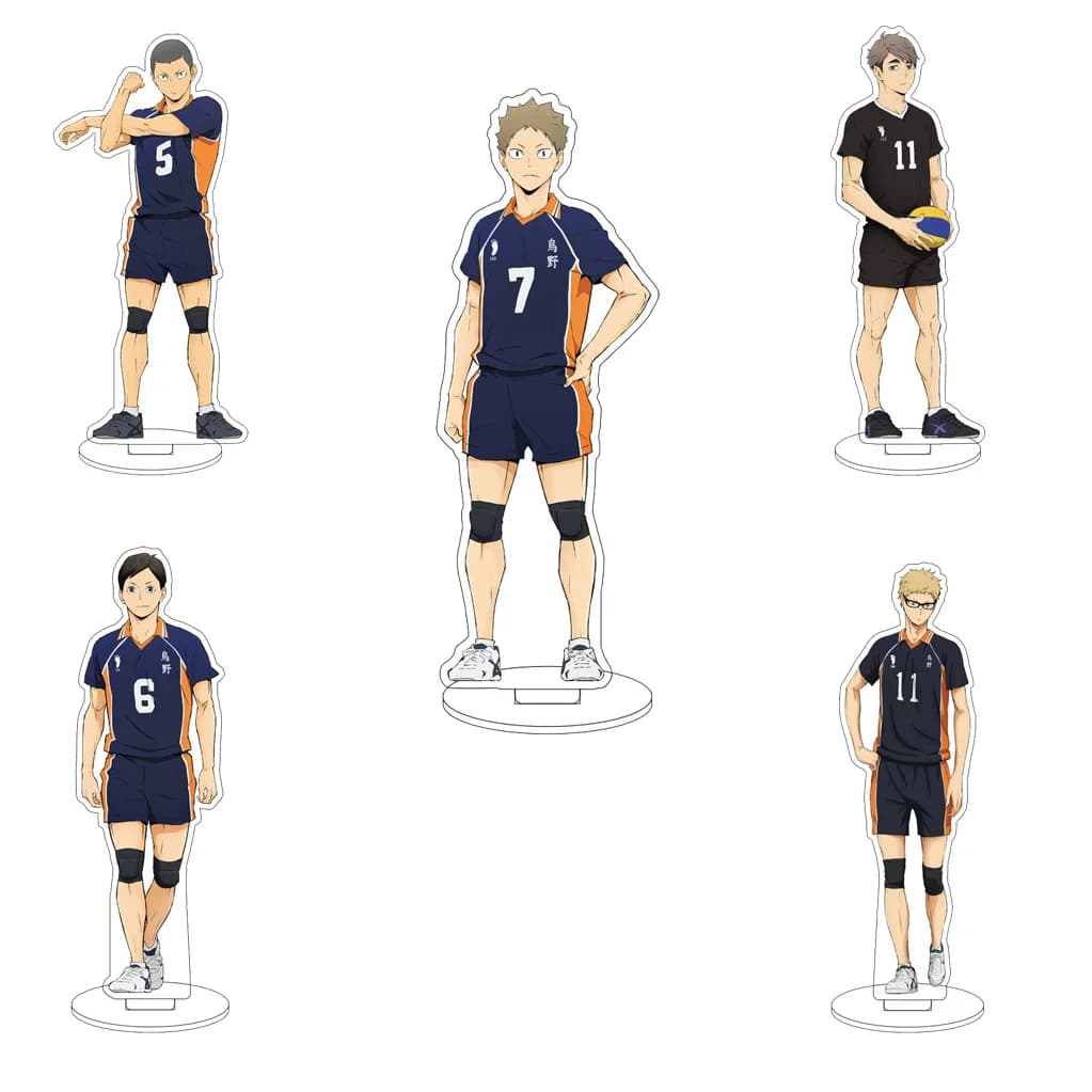 16CM Anime Haikyuu Sugawara Kōshi Daichi Sawamura Sugawara Kōshi Hinata Shōyō Cos Acrylic Figure Stand Ornaments Gifts