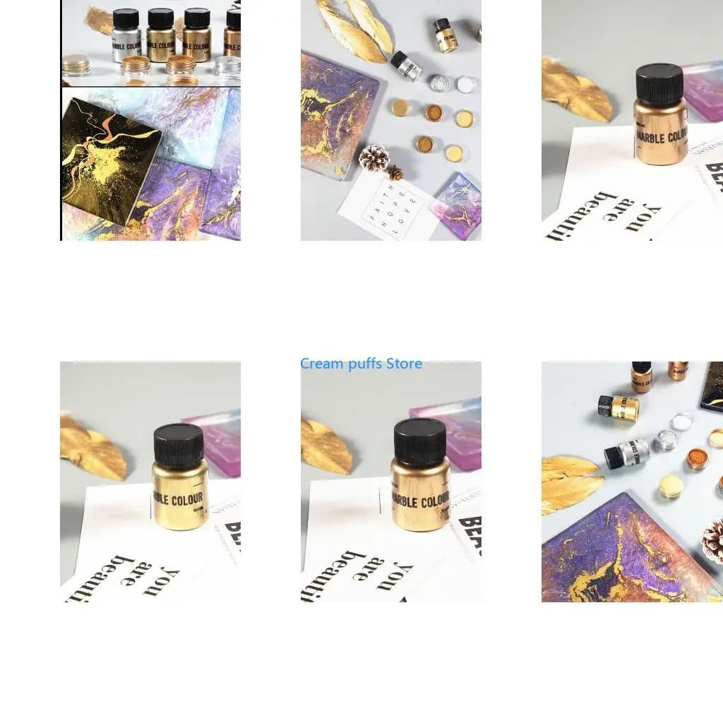 50LE Epoxy Resin Colorant Glitter Marble Metallic Pigment Resin Dye Jewelry Making