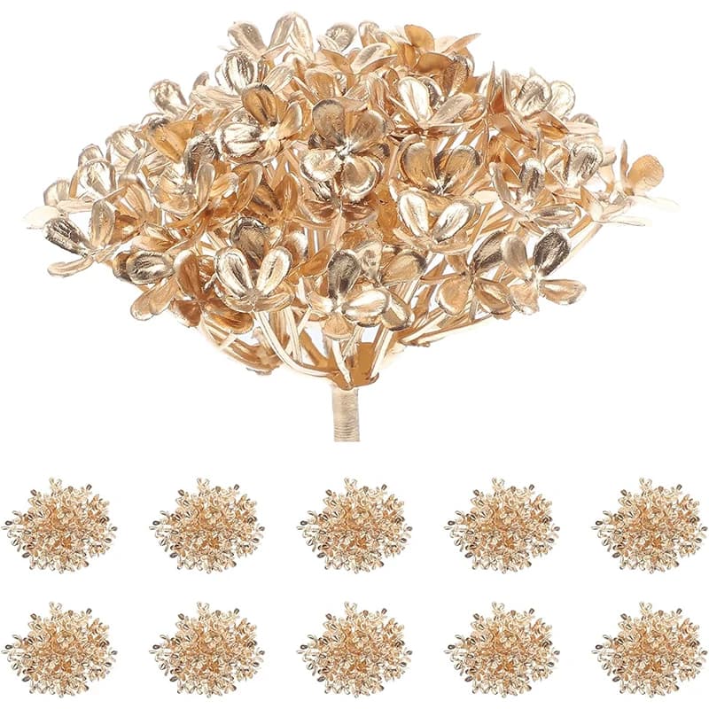 3/5/10 pieces blocks of floral foam gold head of artificial hydrangea plant fake ornament of flowers wedding bouquets decoration plastic
