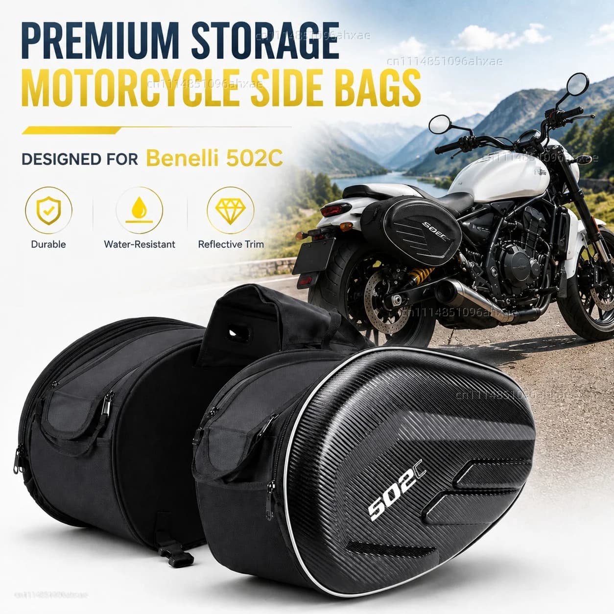 For Benelli 502C 502c 502 c 2PCS Motorcycle Pannier Bags Luggage Saddle Bags Side Storage Fork Travel Pouch Box Motorcycle Side