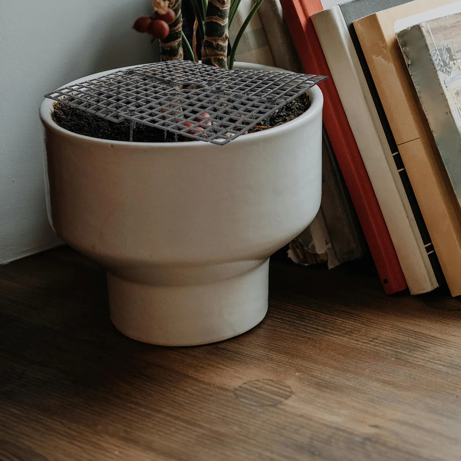 Flower Pot Soil Protector Cover 8 Units Plant Pot Grid for Indoor Outdoor Gardens Cats Dogs Digging Stopper Garden Supply