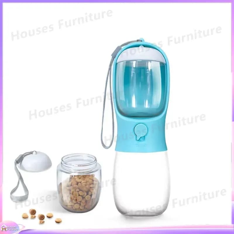 Portable Dog Water Bottle with Food Container Leakproof Pet Travel Water Bowl for Dogs Cats Hiking Camping Outdoor Walking