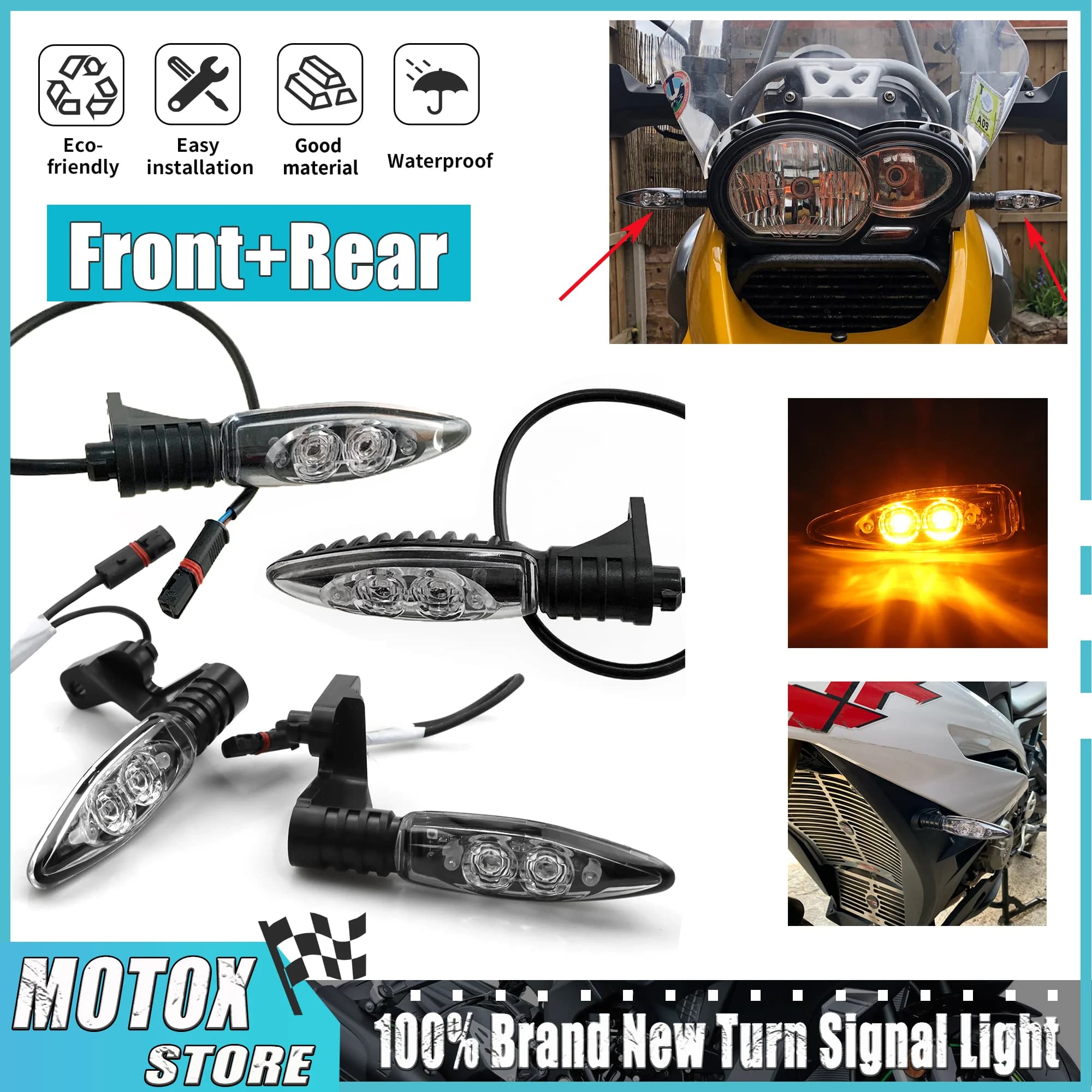 Indicatore di direzione a LED per BMW R1200GS LC Adventure Moto GS 1200 GS R nineT/5 Indicatori di direzione anteriori posteriori puri
