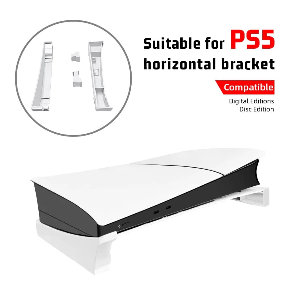 Supporto orizzontale per PS5, accessori per supporto base compatibili con dischi P5 ed edizioni digitali