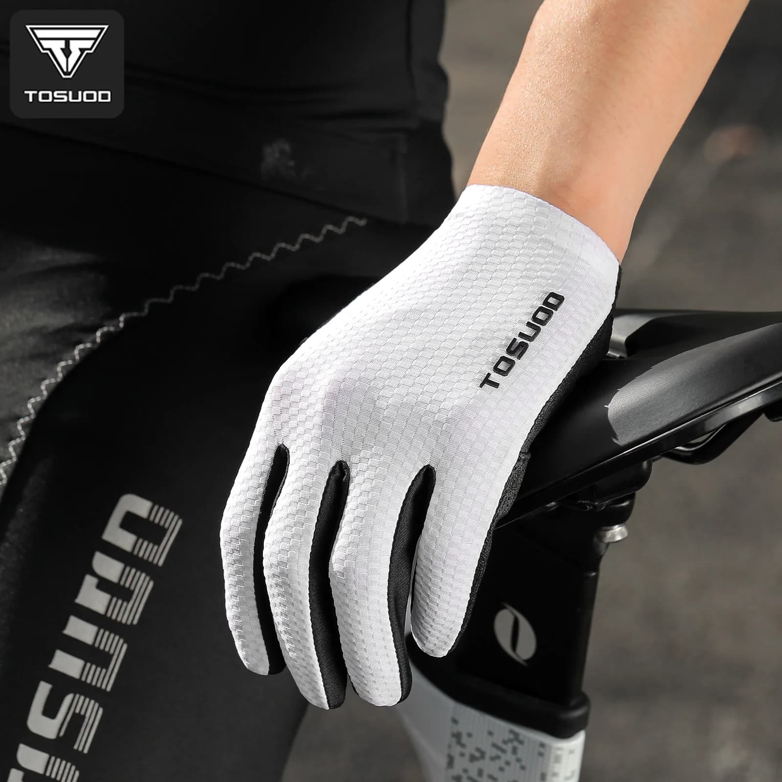 Guanti da Ciclismo TOSUOD con Touch Screen, Traspiranti, con Imbottitura Ammortizzante sul Palmo, Unisex