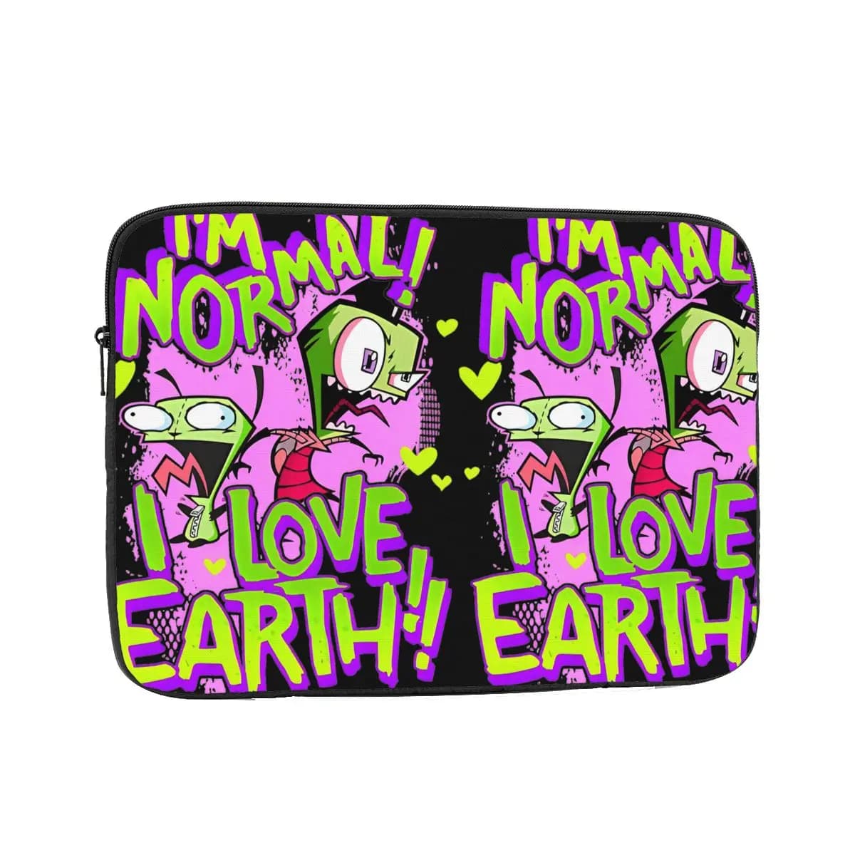 Invader Zim I Love Earth 12 "13" 15 "17" Laptop Liner Sleeve Borsa per notebook Custodia Gir Cartoon Custodia antiurto