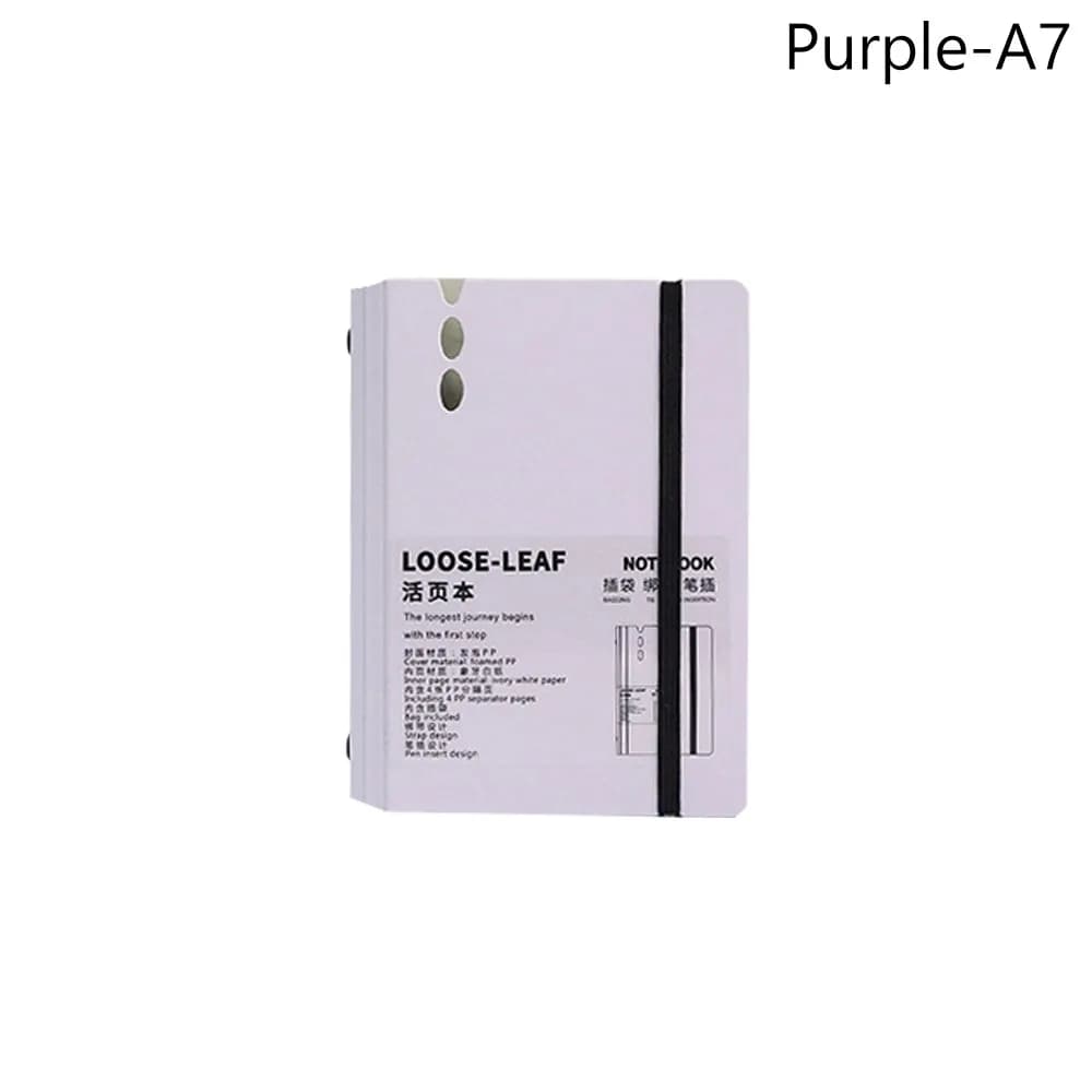 1 pz raccoglitore con nucleo interno per notebook Shell rosa viola forniture di cancelleria copertina per quaderno A5 A6 A7 diario pianificatore