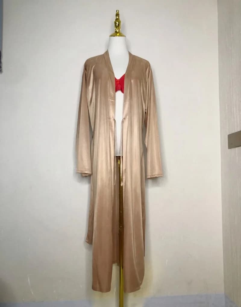 Sexy Unisex Robe Bathrobe Gown Homewear Double-sided Smooth and Soft Ice Silk Comfortable