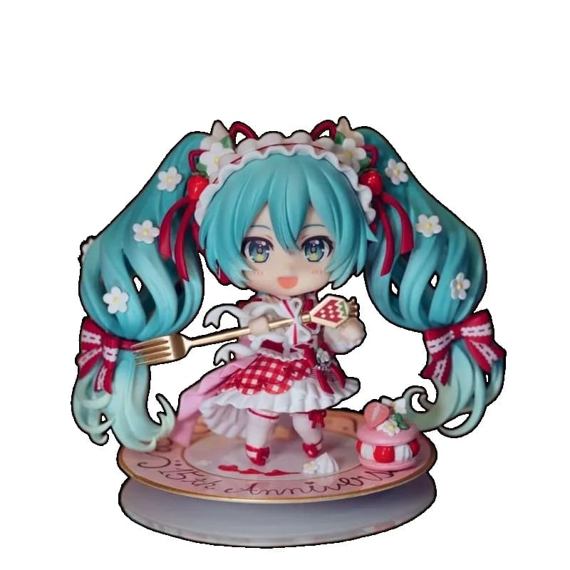 Hatsune Miku 15° Anniversario # Torta alle fragole 1939 Ver. Nendoroid Miku Morikura: Statuetta Premium in PVC, Modellino da Collezione