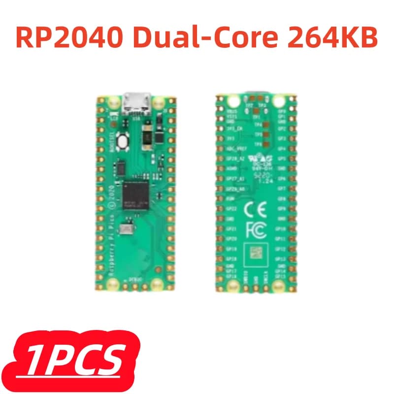 1 pcs official Raspberry Pi Pico Board RP2040 Dual-Core 264KB ARM Microcomputer Low Consumption Processor Cortex-M0 + High Performance