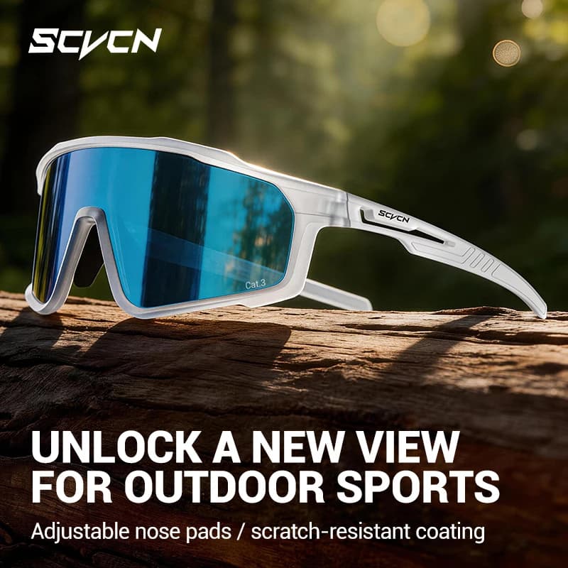SCVCN Cycling Sunglasses Outdoor Sports Running Rock Climbing Hiking Stylish Glasses Windproof UV Protection Driving Sunglasses