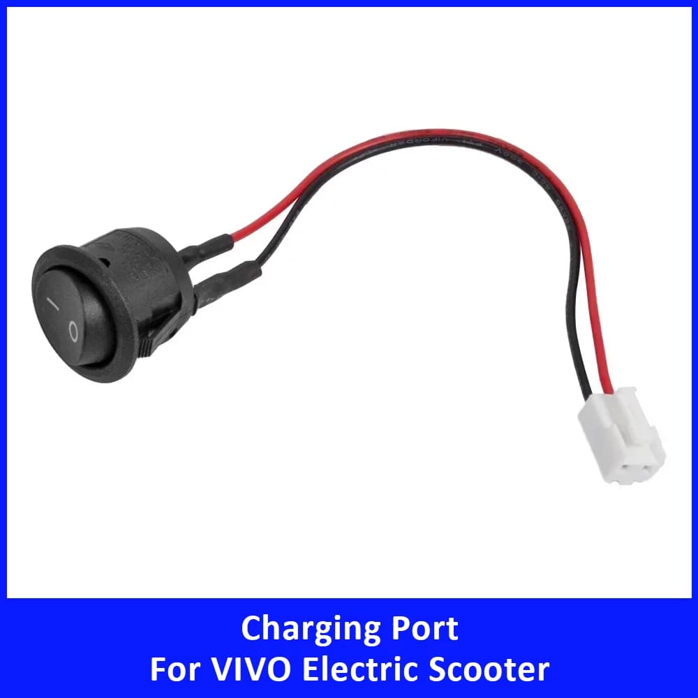 ON OFF Interruttore a bilanciere rotondo Porta caricatore 12V Mini interruttore a levetta Interruttori controller parte scooter elettrico 20MM con cavo per VIVO