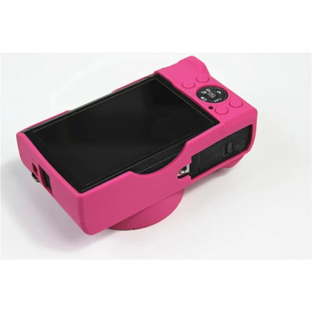 Per Canon PowerShot G7Xmark III G7X3 Borsa in gomma per fotocamera con tappo protettivo per obiettivo, borsa fotografica + pellicola temperata gratuita