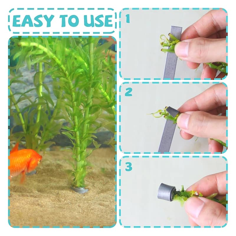 10 Pezzi Pesi per Piante per Acquario Ancoraggio per Pesi per Piante Aquatiche in Metallo PieghevoleAnchor per Piante Fisso per Acquario