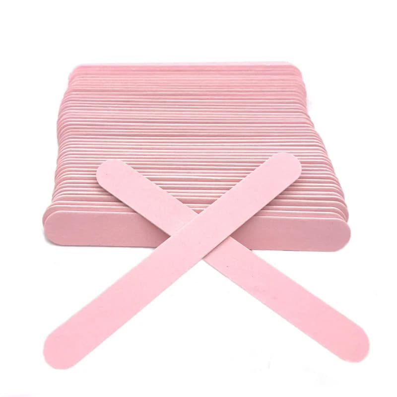 50 Pz Lime per unghie in legno spesso Punte per unghie artificiali File 240/240 Dispositivo per la rimozione delle cuticole usa e getta Rosa Strumento per lo styling delle unghie Salone di bellezza
