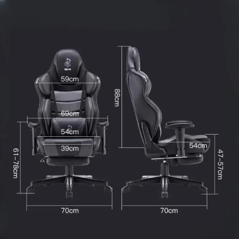 Poltrona Girevole Moderna con Ruote, Sedia da Gaming, Sedia Direzionale da Ufficio, Sedia a Dondolo per Computer da Casa/Ufficio