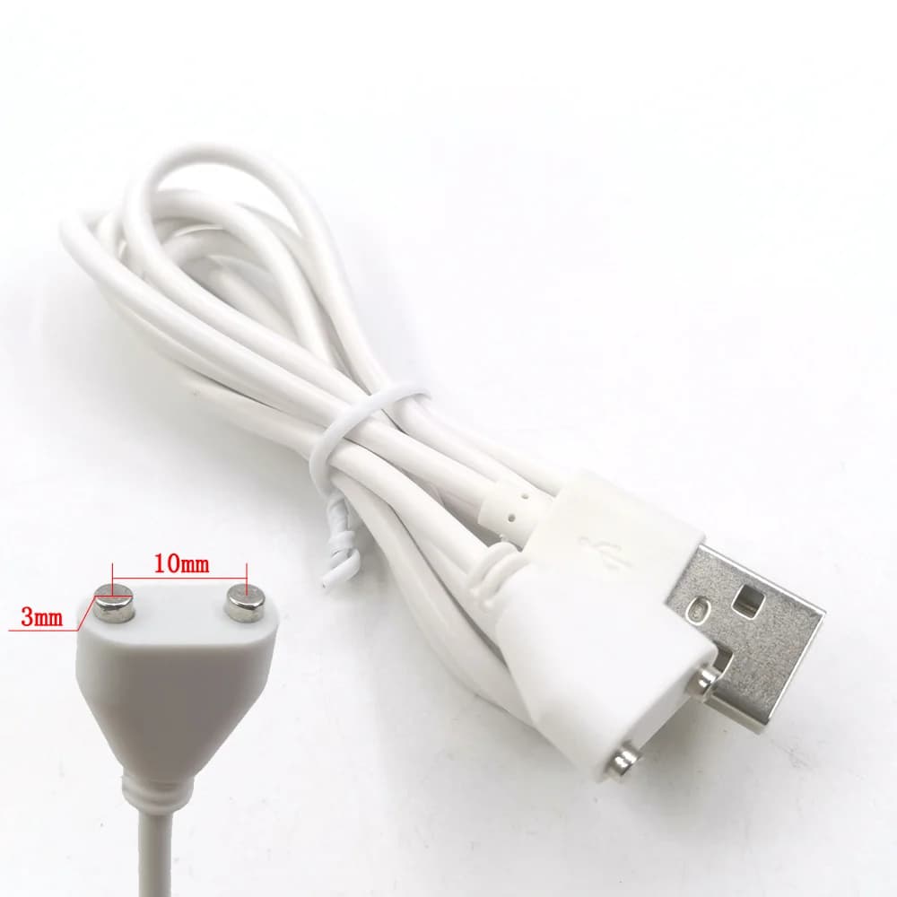 2pin magnetic charging cable 10mm central spacing magnet Suctio USB charging connector for smart device for beauty tools
