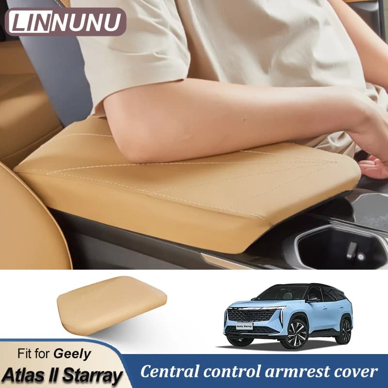 LINNUNU Per GEELY Atlas II Starray BoyueL Auto In Pelle di Controllo Centrale Bracciolo Scatola Organizzatore Copertura di Superficie accessori protettivi