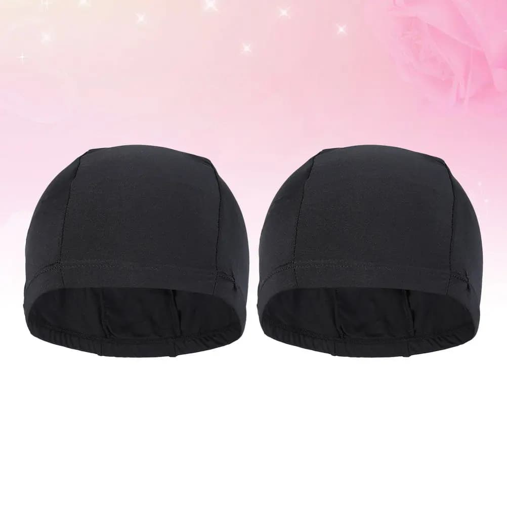 2 pezzi di cappelli da nuoto in poliestere elasticizzato, taglia unica, per uomo e donna, per capelli lunghi, elastici, traspiranti, ad asciugatura rapida, protezione UV