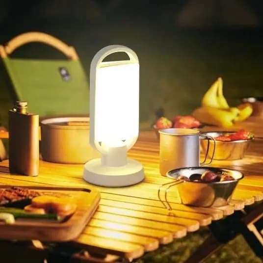 Lampada da Campeggio Portatile Impermeabile a LED con Pannello Solare Ricaricabile