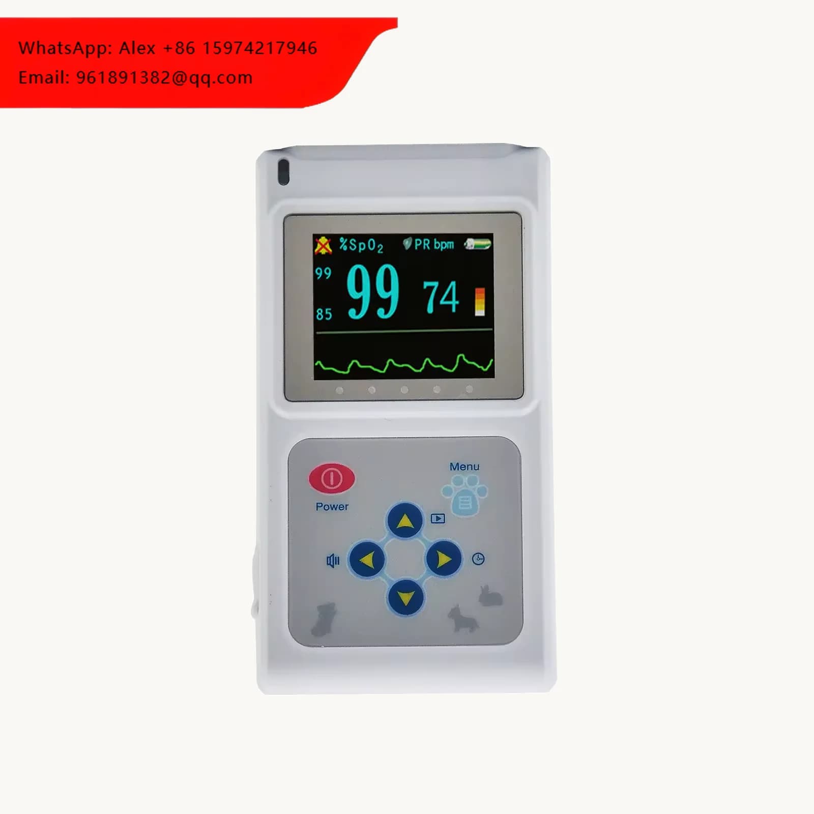 Pulsossimetro veterinario Fitin Medical CMS60D-Vet per cani