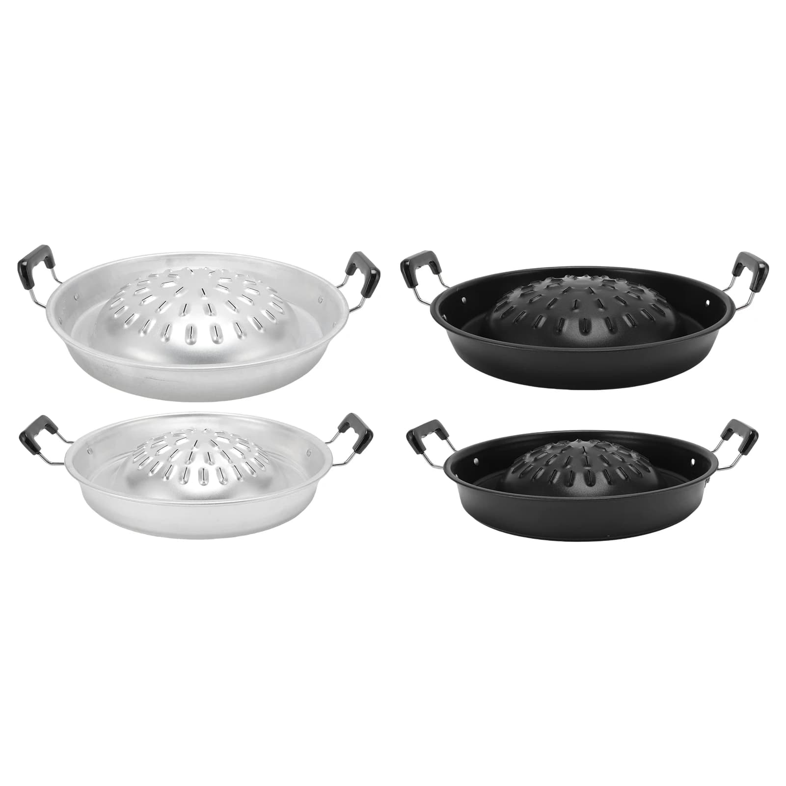 Thai BBQ Grill Pan 2 in 1 Non Stick Even Heating Aluminum Hot Pot Grill Charcoal Pan For Gas Stove Canister Gas Stove
