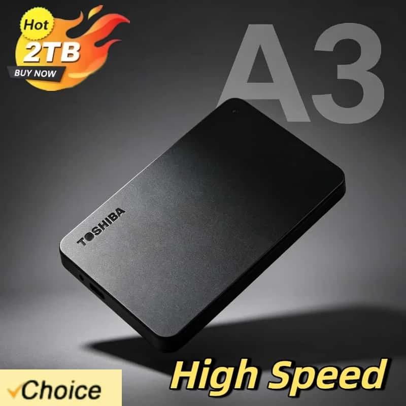 Toshiba per OEM Disco Rigido Esterno A3 da 500GB 1TB 2TB USB3.0, Box Portatile per Disco Rigido Esterno da 2.5 Pollici