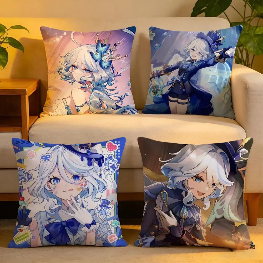 Lining cushion cover, soft and delicate on the skin, decorative for sofa, home decorations, Genshin Impact Furina Foutiane pillow lining