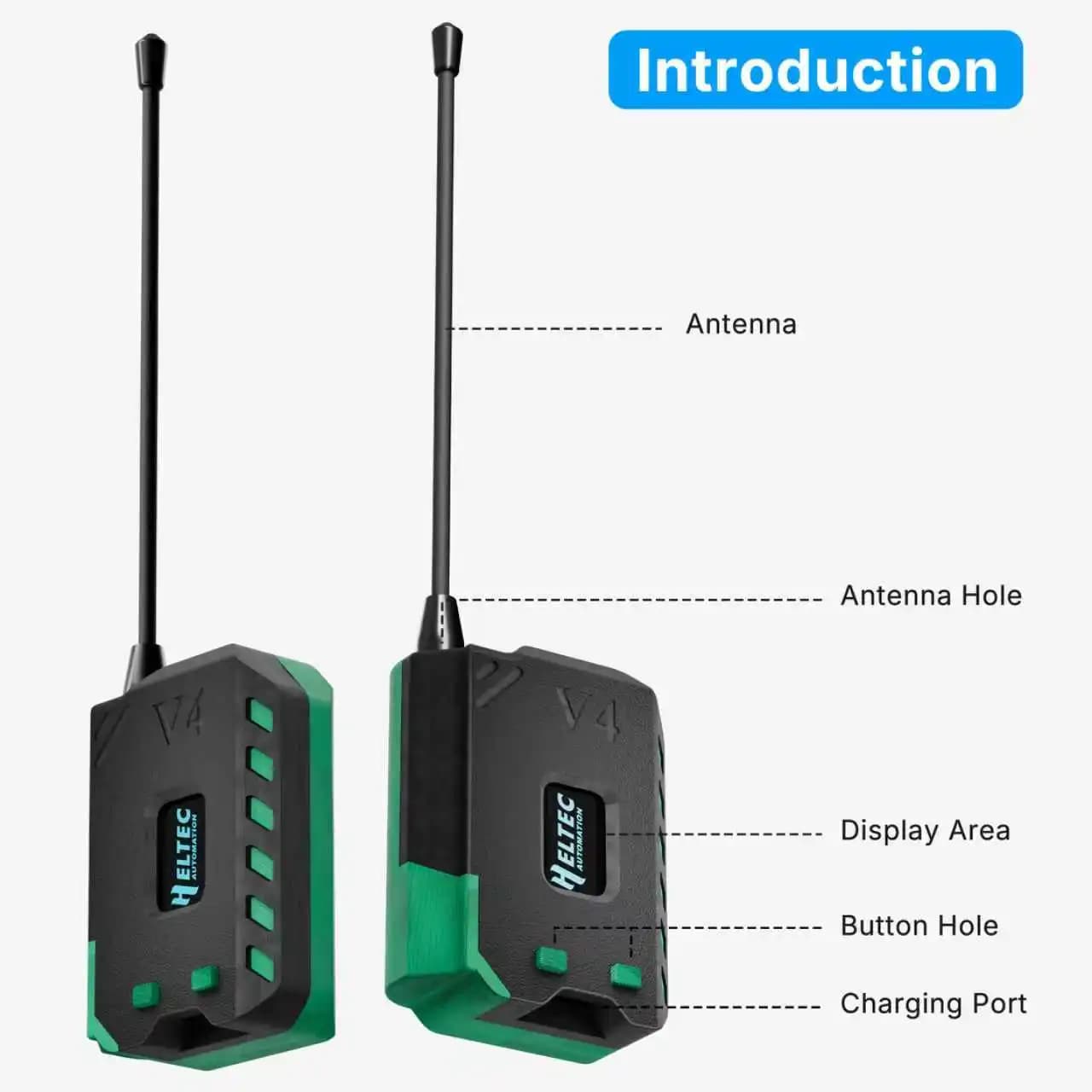 Heltec V4 Meshtastic WiFi LoRa 32 Dev-Board Set di custodie Antenna morbida ESP32 SX1262 Ad energia solare BLE a bassa potenza