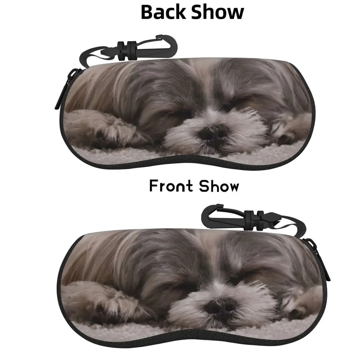 Shih Tzu Protective goggle case with shell for sleeping Protective sunglasses box Women's Men's Soft goggle case