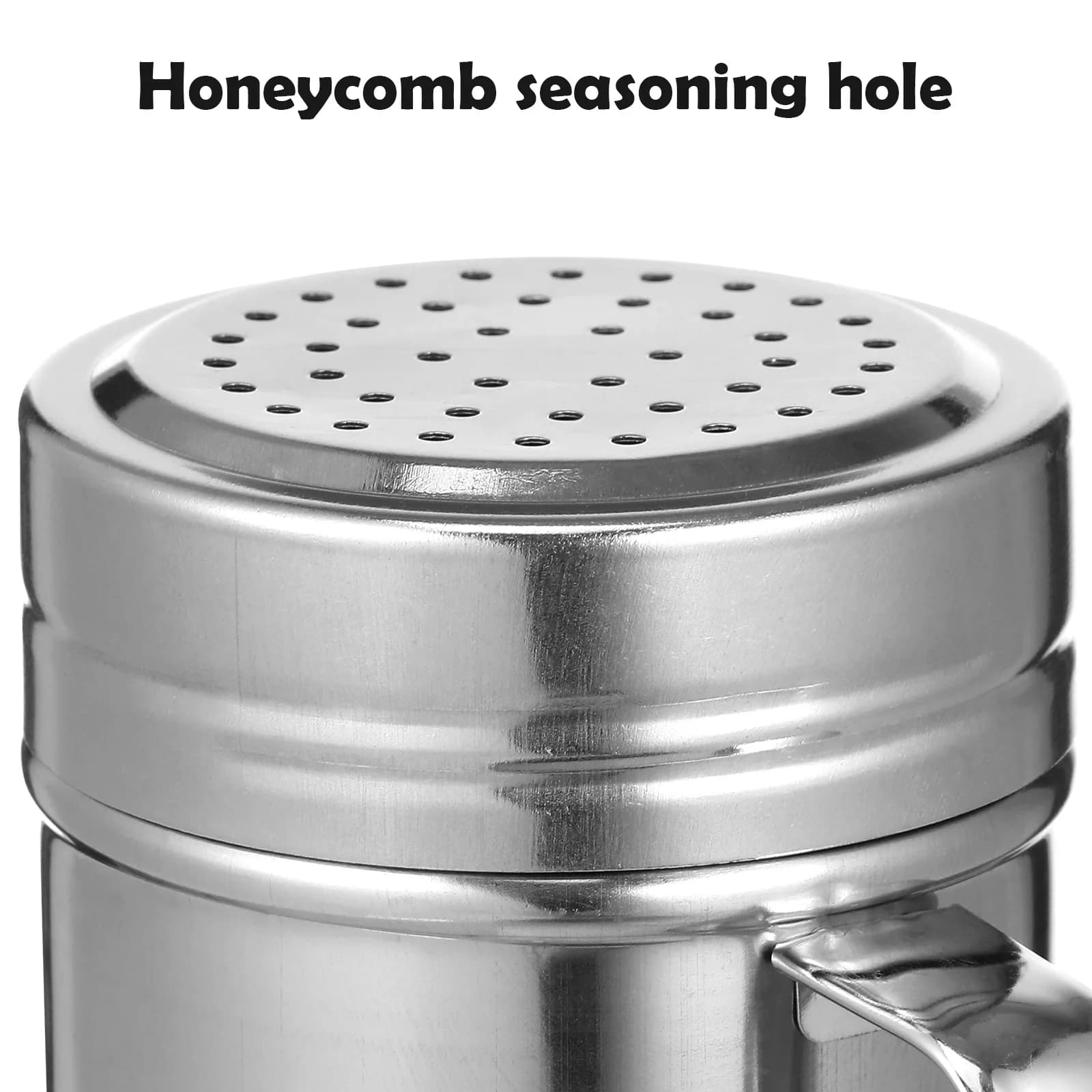 2 pezzi Barattolo di condimento Manico Draga Shaker 267x334mm Contenitore per pepe in acciaio inossidabile Aroma Utensile da cucina Set di condimenti