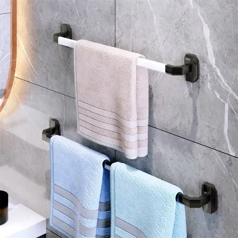 Portasciugamani Toilette senza perforazione Asciugamano Appendiabiti da bagno Toilette Porta bagno Appeso a parete barra singola
