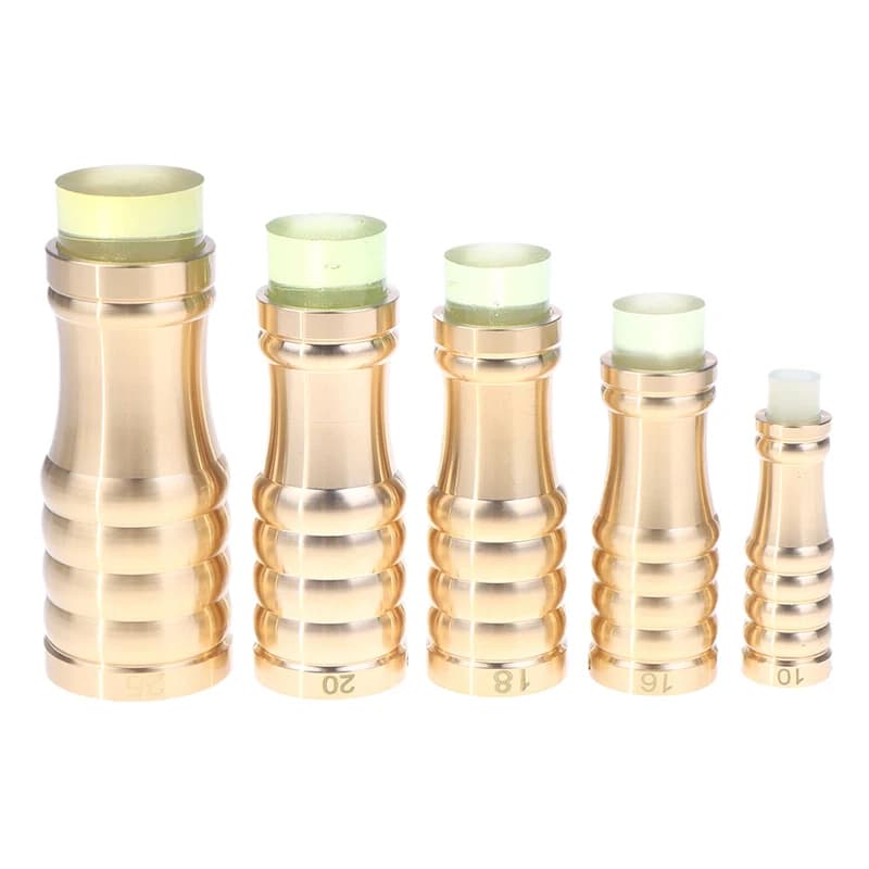 Brass single tip 10/16/18/20/25 with anti-slip rubber base for trek stick, chair or mobile leg - Replacement