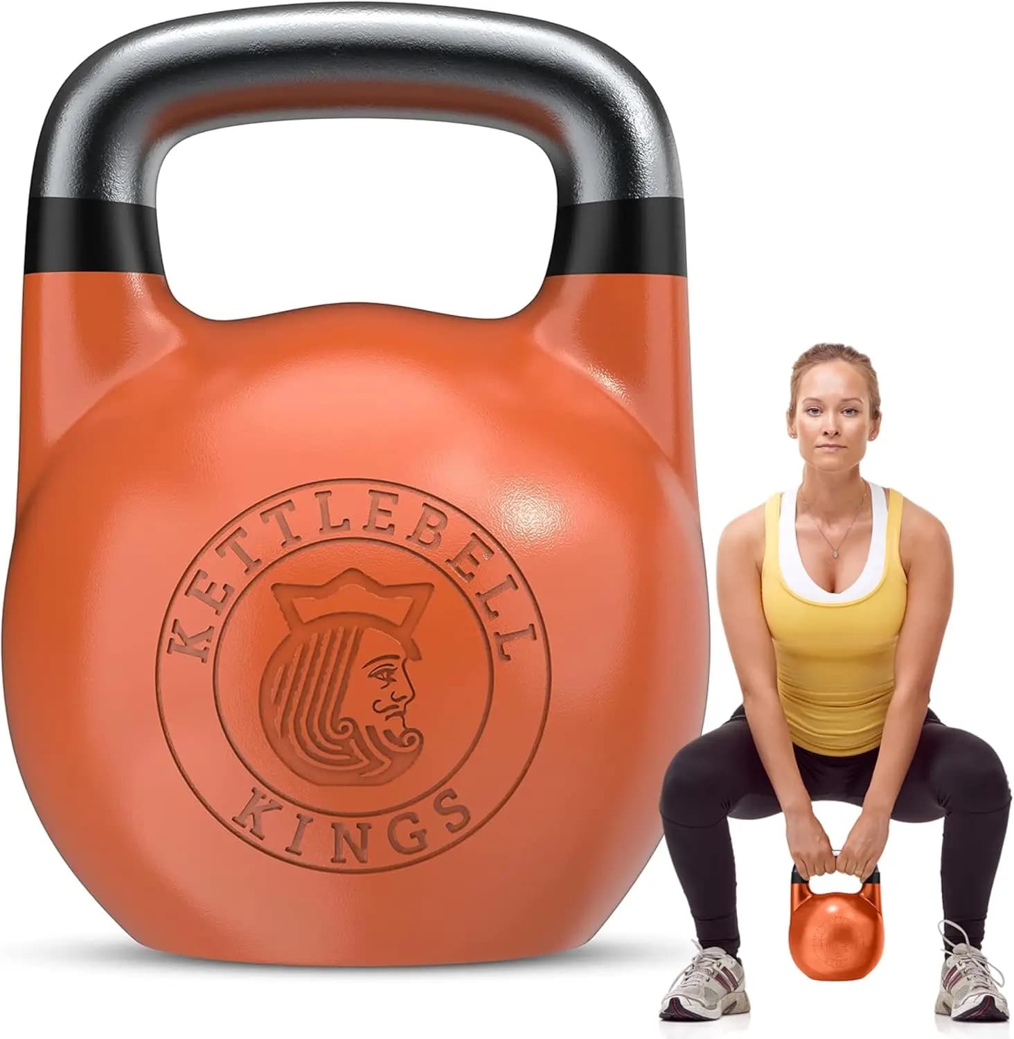 Kettlebell da Competizione 8-48 KG, Maniglia da 35mm per Palestra Domestica e Allenamento di Forza