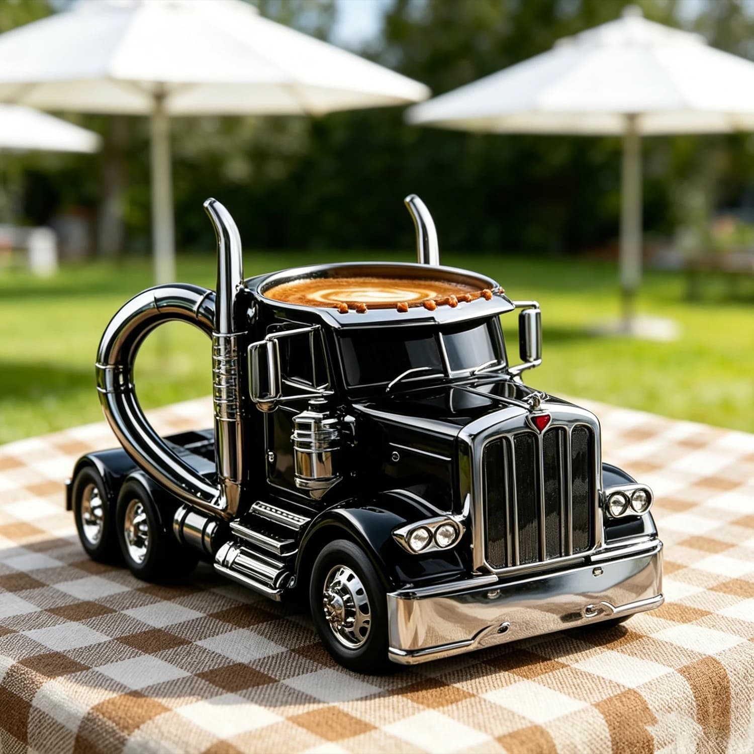 Funny Truck Shaped Coffee Mug, Unique 3D Truck Cup with Stainless Steel Insert, Novelty Drinkware for Coffee, Soda, Beer, Cool Gift for Men, Boys, Truck Drivers, Office & Home Decoration