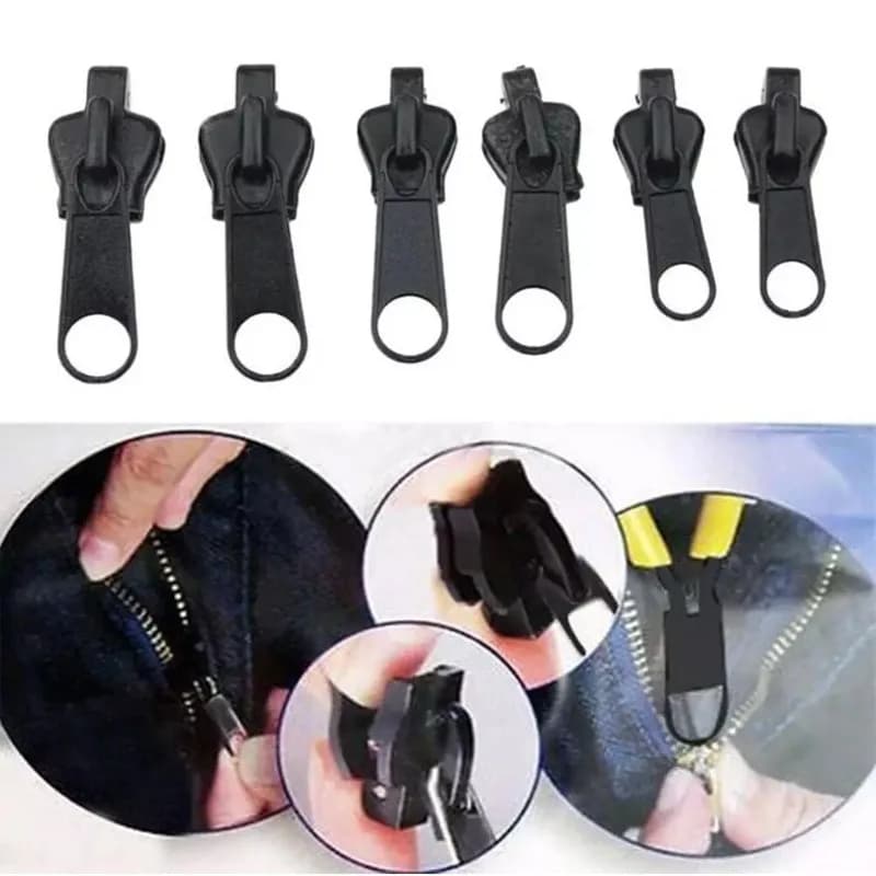 3 Universal Size Instant Fix Zipper Repair Kit Replacement Zip Slider teeth save sewn clothes bag hinges accessories for tools