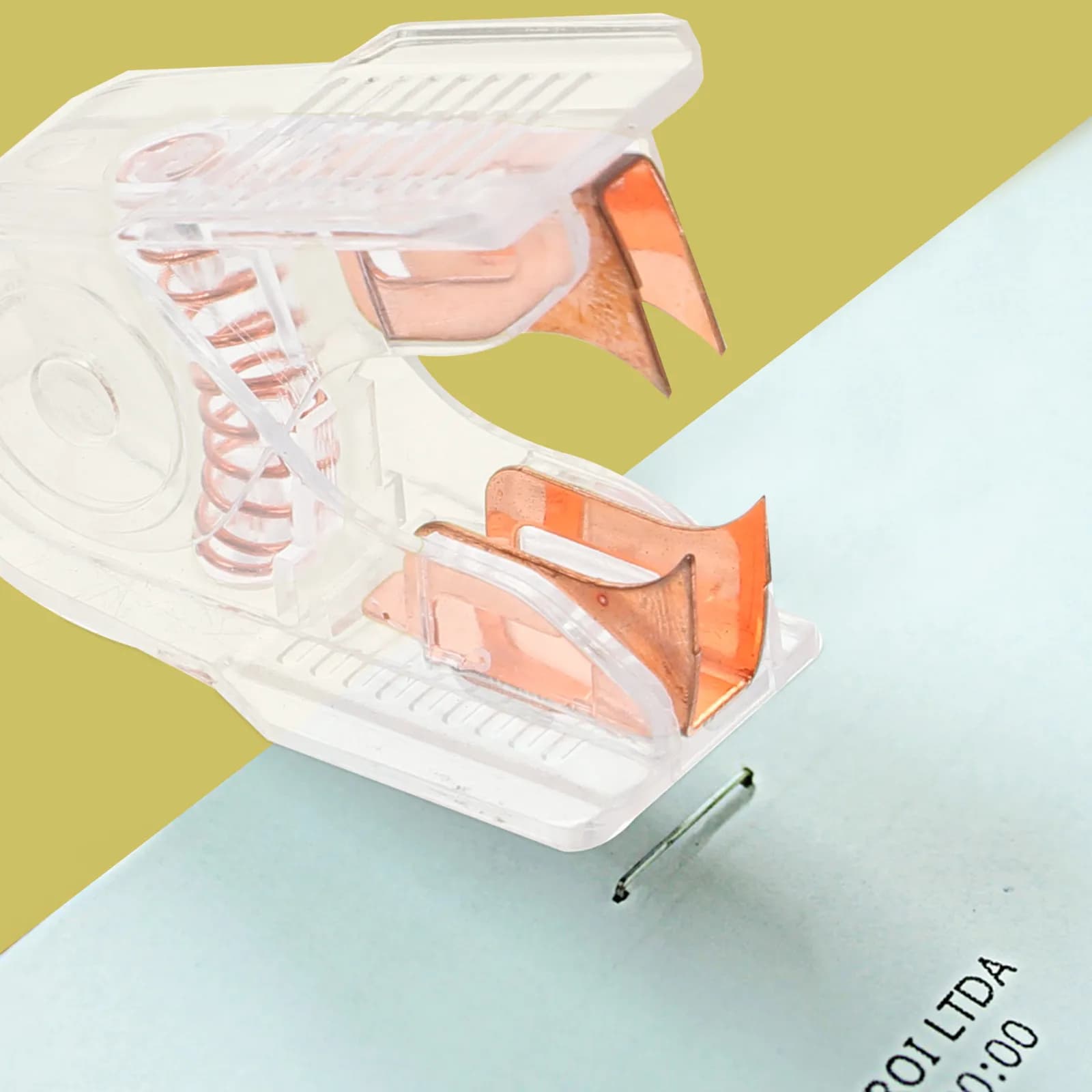 1Set Dual Function Transparent Office Tool Set 2 Inch Hole Puncher Staple Remover Heavy Duty Small Stapler Remover for Desk