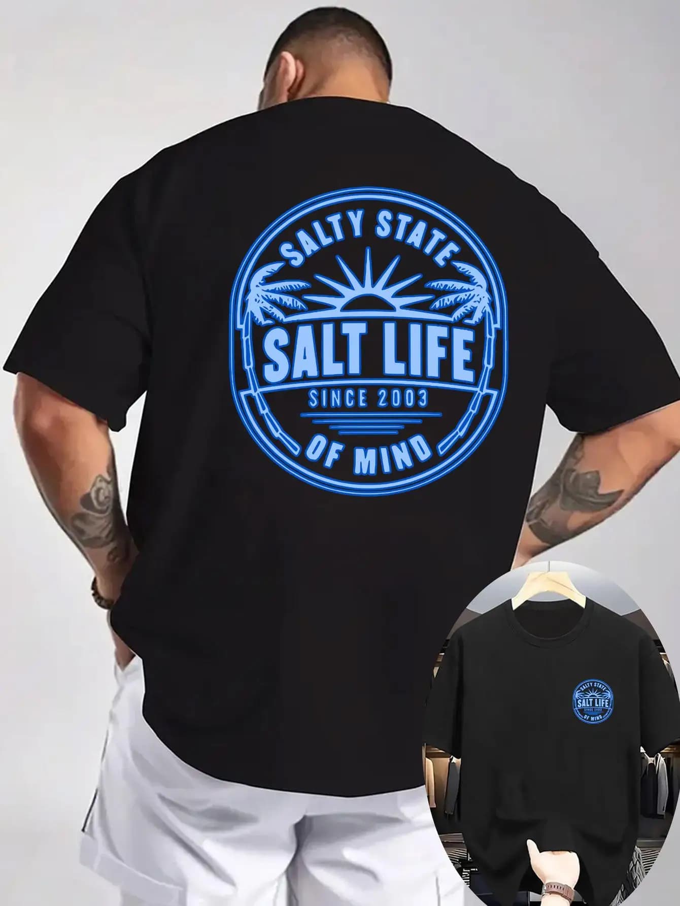 New summer men's casual printed t-shirt made of pure cotton fabric featuring trendy outdoor style prints T-shirt Tops