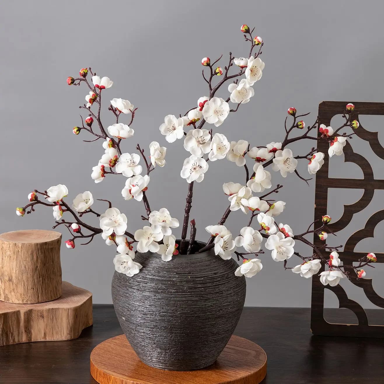 Artificial Flowers Spring Plum Blossom Peach Branch Silk Flowers for Home Wedding Party New Year Decoration Wreaths Accessories