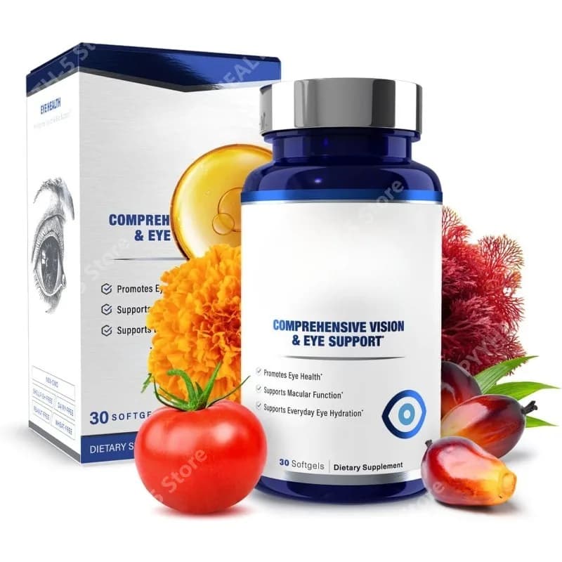 Vitamin supplement for adult eyes - Supports sight health, daily eye fatigue and occasional eye dryness - 30 soft capsules
