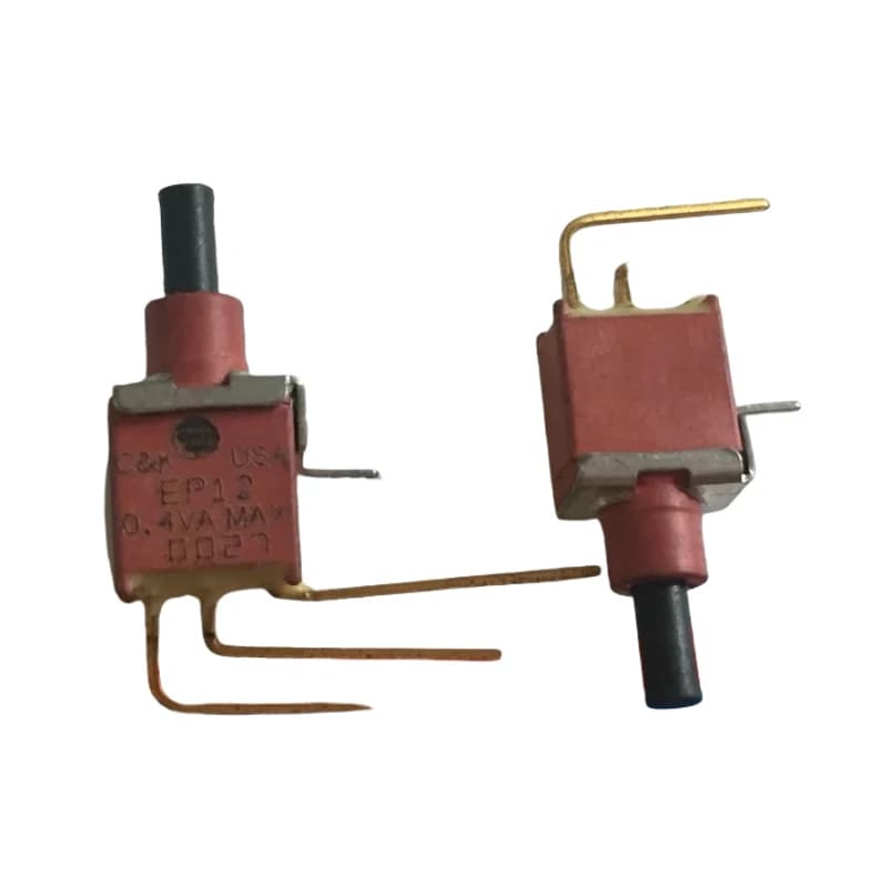 1 PZ/LOTTI 100% US C&K EP12 Interruttore a pulsante 0.4VA Miniatura a 3 pin Curvo Piede Reset Pulsante Push Through IC Elettronico