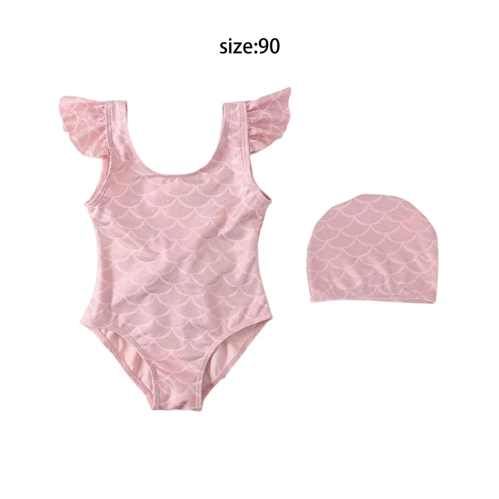 Costumi da bagno per bambini, costumi da bagno con volant e cappellino, abbigliamento da piscina e spiaggia per bambini, costume da bagno per bambina piccola