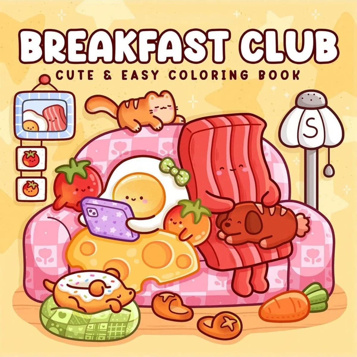 Breakfast Club Coloring Book for Adults Cute Easy Drawing Perfect Gift Christmas Party Birthday