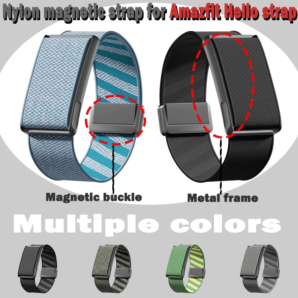 Elastic Nylon Straps for Amazfit Helio Strap Bands Sports Fitness Tracker Replacement Wristbands for Amazfit Helio Strap Bands