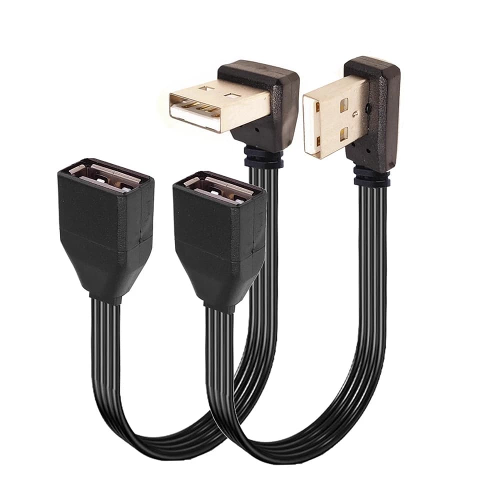 Cavo di prolunga piatto USB 2.0 a gomito da 0,05 m-1 m cavo dati maschio-femmina stampante computer USB flash drive cavo adattatore collegamento mouse