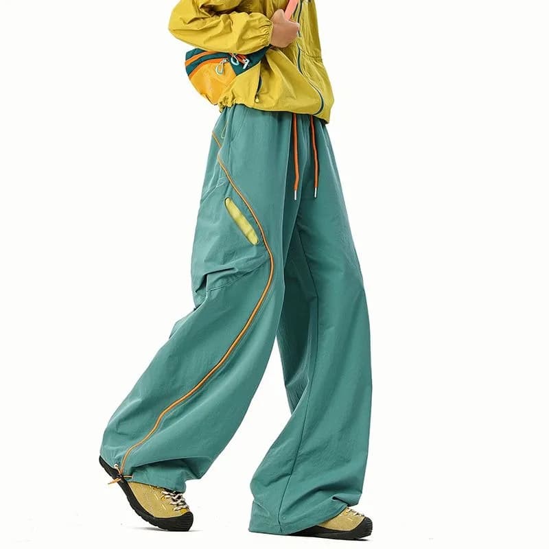 Outdoor Color-blocking Functional Style Men's Autumn Trend Loose Sportswear Casual Pants Hiking Mountaineering Workwear Pants