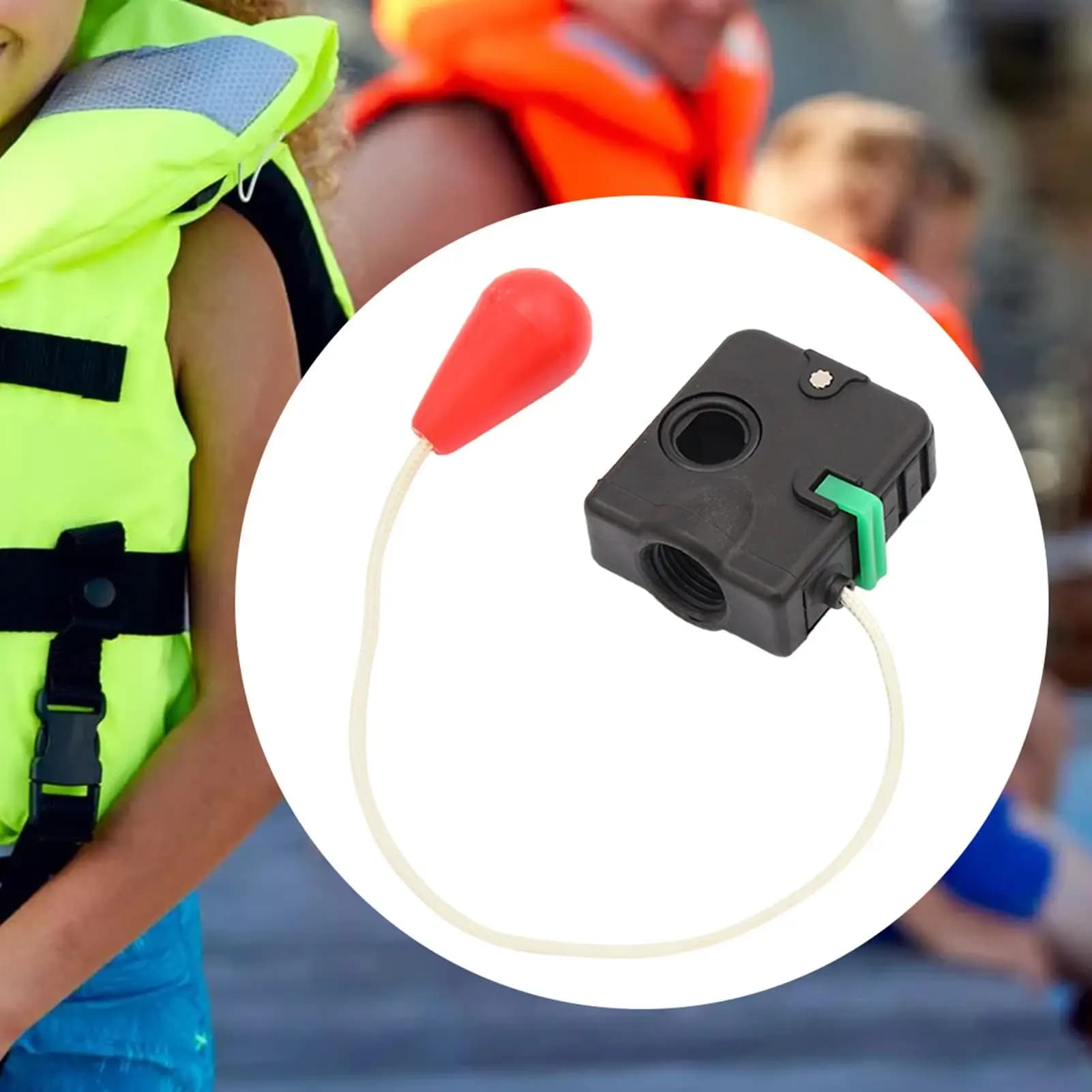 Dispositivo di gonfiaggio automatico per giubbotto di salvataggio Pompa per giubbotto di salvataggio Interruttori di gonfiaggio Parti di ricambio per nuoto, canottaggio, surf, emergenza